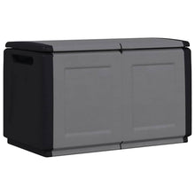 Tuinbox 230 L 96x53x57 cm donkergrijs en zwart