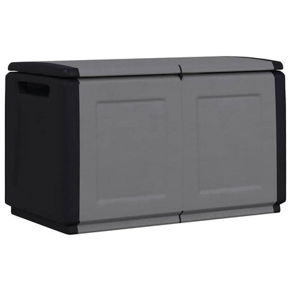 Tuinbox 230 L 96x53x57 cm donkergrijs en zwart