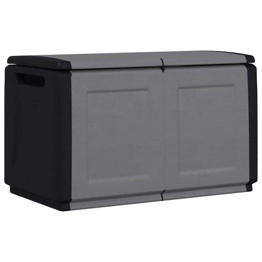 Tuinbox 230 L 96x53x57 cm donkergrijs en zwart