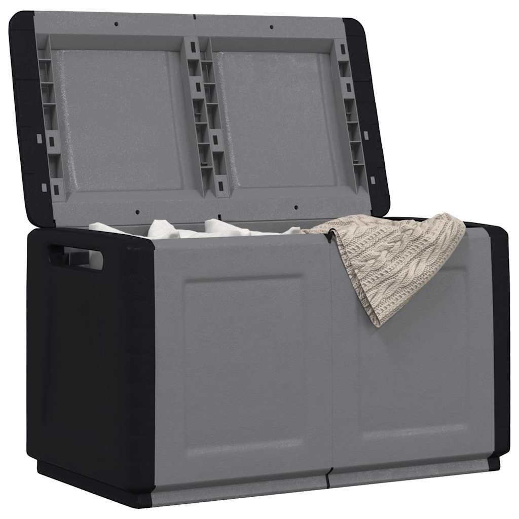 Tuinbox 230 L 96x53x57 cm donkergrijs en zwart