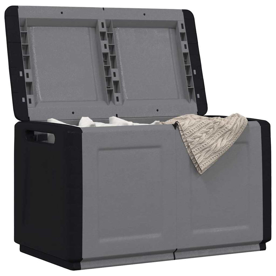 Tuinbox 230 L 96x53x57 cm donkergrijs en zwart