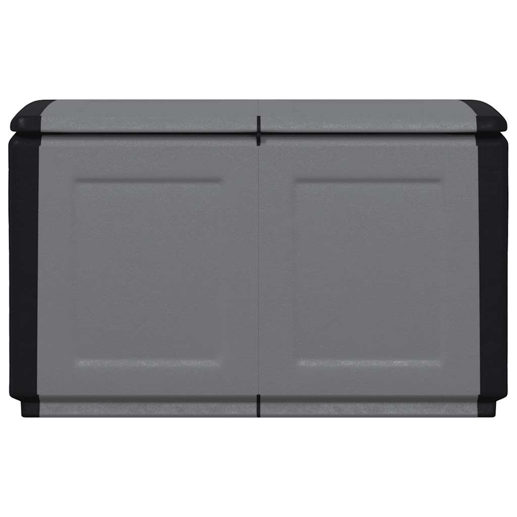 Tuinbox 230 L 96x53x57 cm donkergrijs en zwart