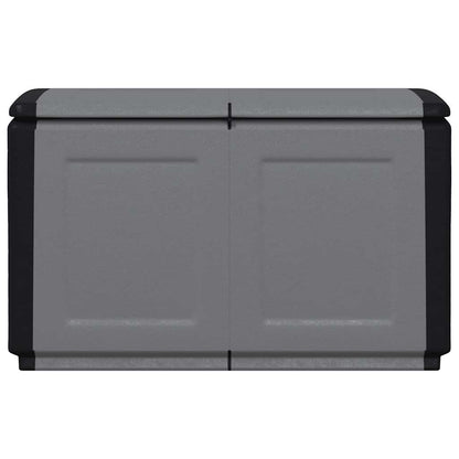 Tuinbox 230 L 96x53x57 cm donkergrijs en zwart