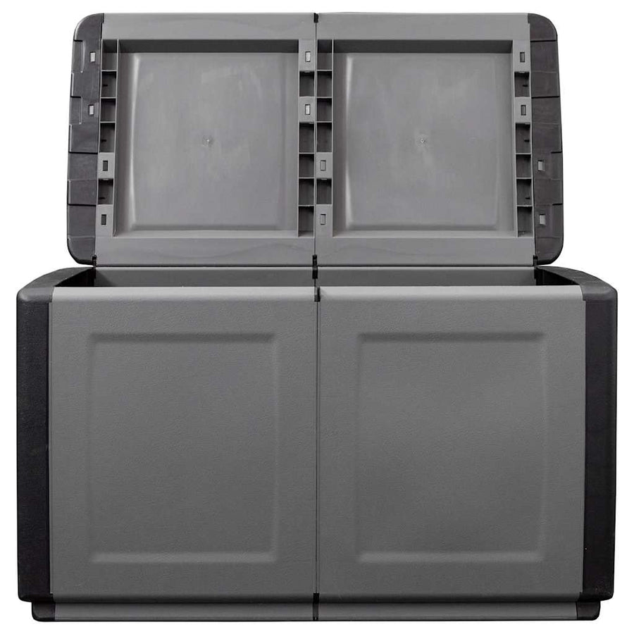 Tuinbox 230 L 96x53x57 cm donkergrijs en zwart