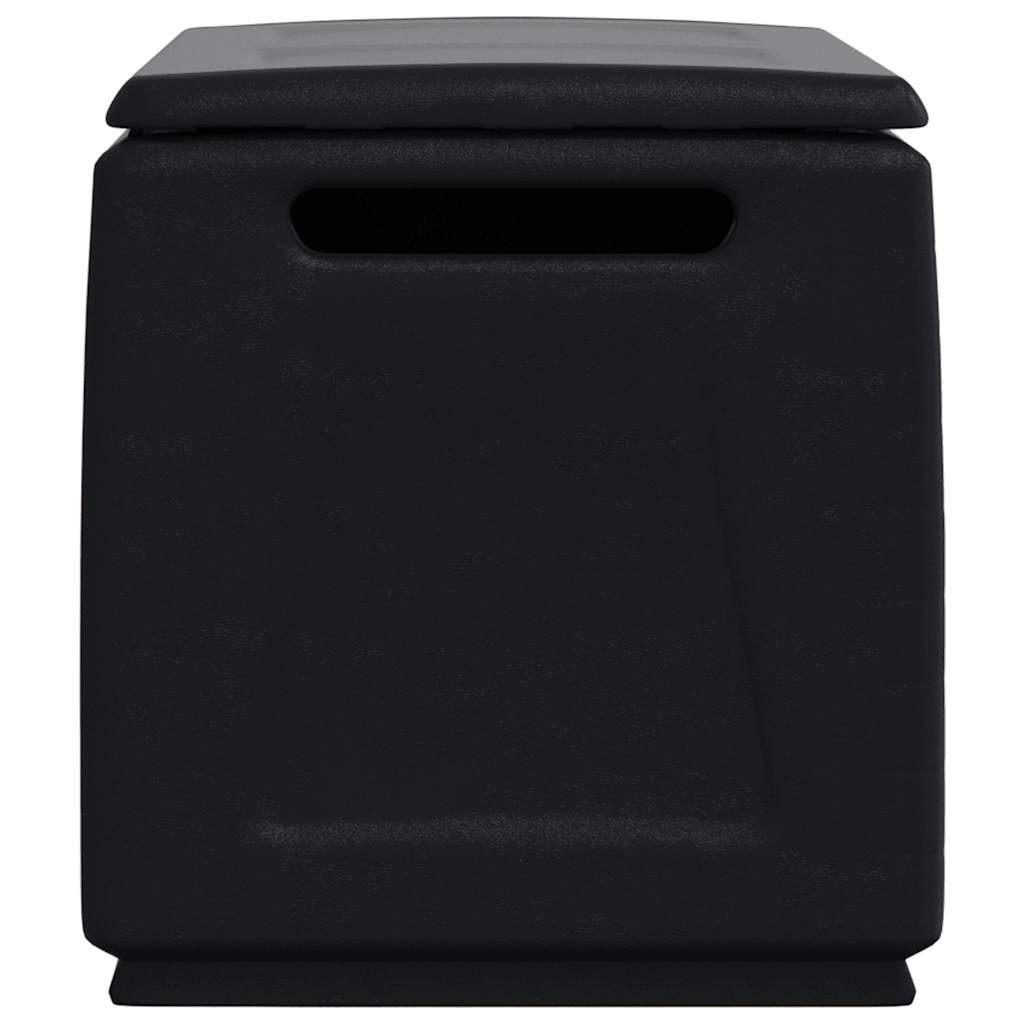 Tuinbox 230 L 96x53x57 cm donkergrijs en zwart