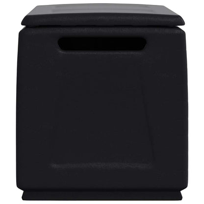 Tuinbox 230 L 96x53x57 cm donkergrijs en zwart