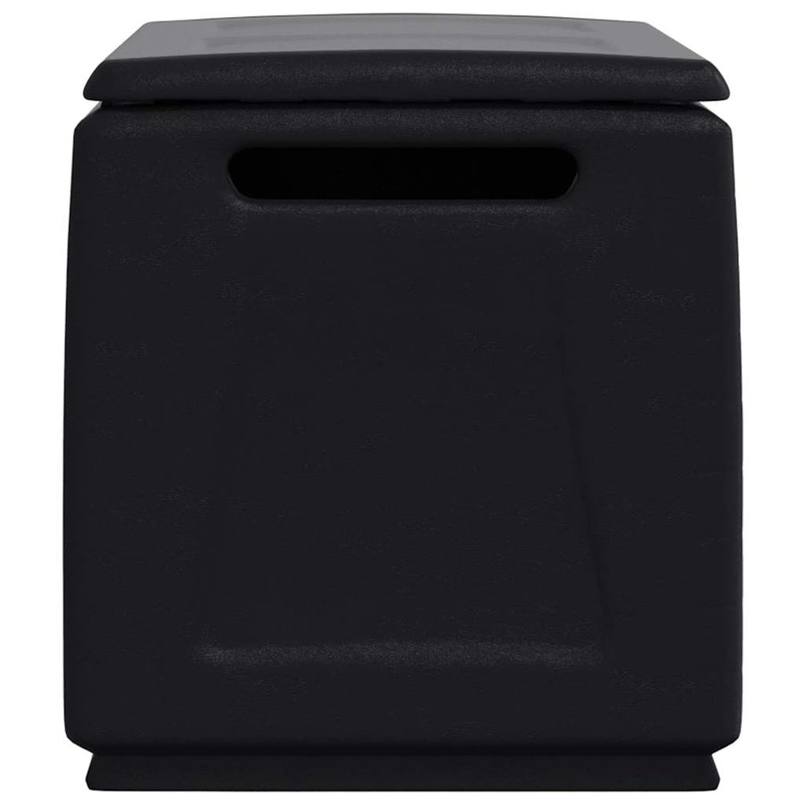 Tuinbox 230 L 96x53x57 cm donkergrijs en zwart