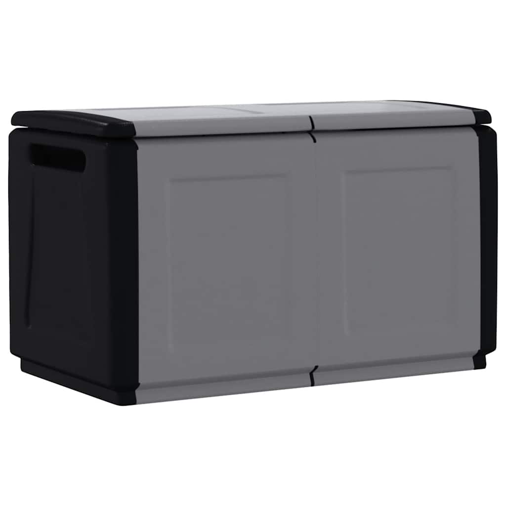 Tuinbox 230 L 96x53x57 cm donkergrijs en zwart