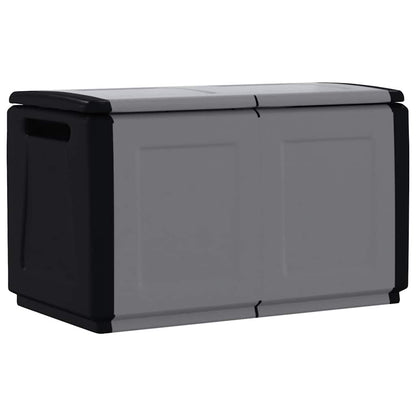 Tuinbox 230 L 96x53x57 cm donkergrijs en zwart