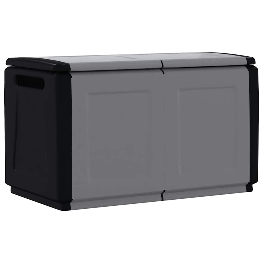 Tuinbox 230 L 96x53x57 cm donkergrijs en zwart
