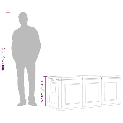 Tuinbox 330 L Donkergrijs En Zwart 138 x 53 x 57 cm