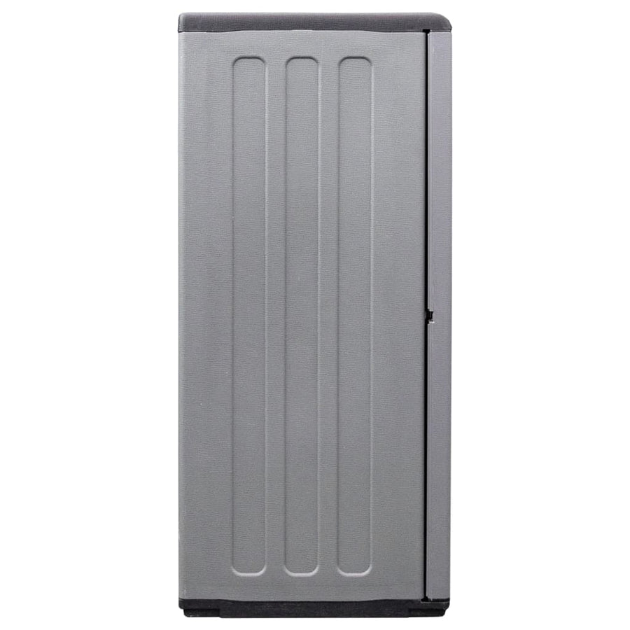 Tuinkast 68x37x84 cm polypropeen grijs en zwart