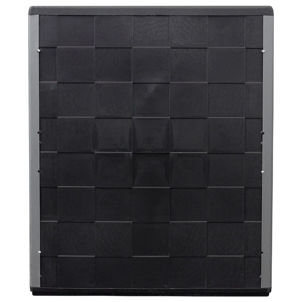 Tuinkast 68x37x84 cm polypropeen grijs en zwart