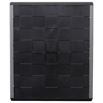 Tuinkast 68x37x84 cm polypropeen grijs en zwart