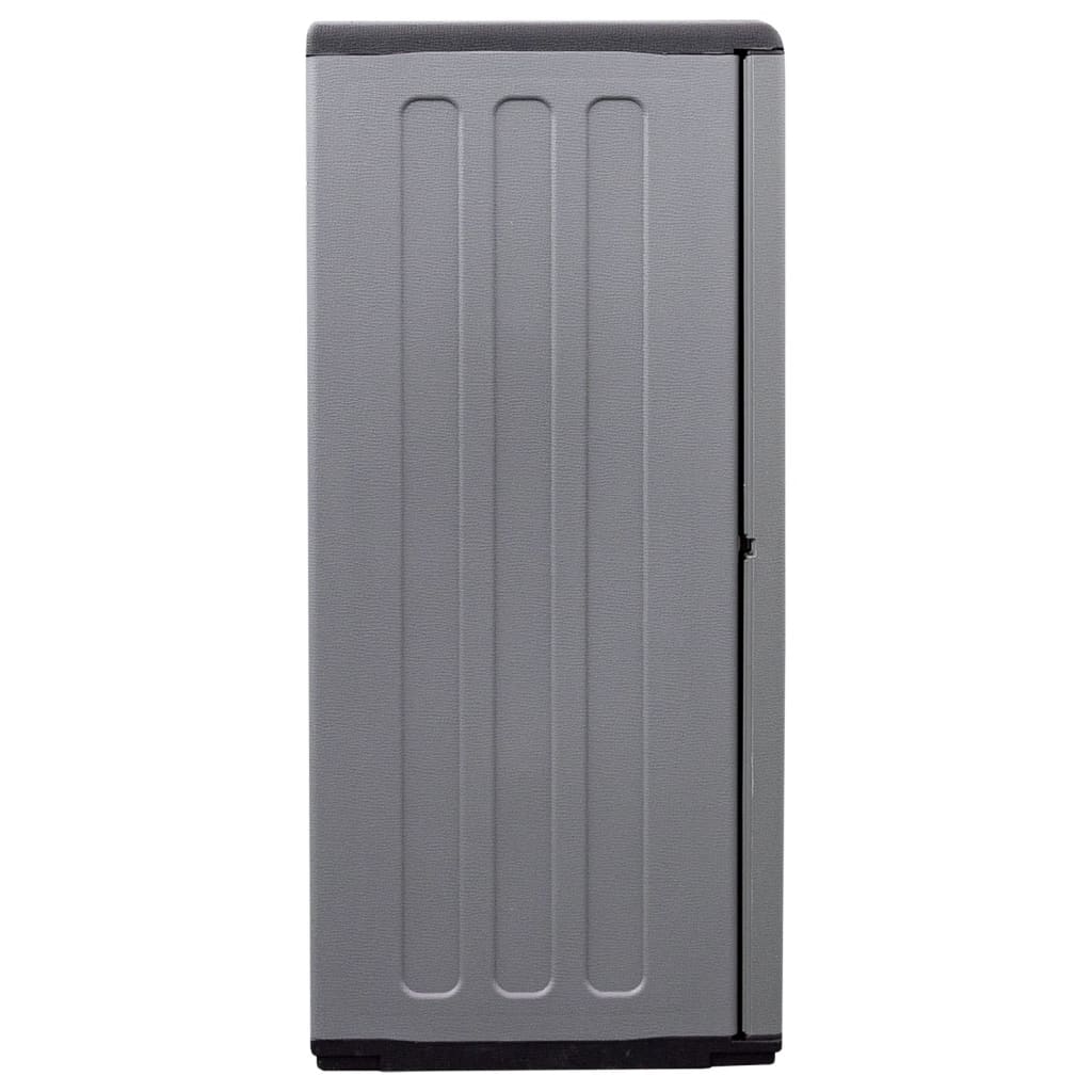 Tuinkast 102x37x84 cm polypropeen grijs en zwart