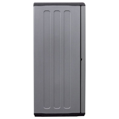 Tuinkast 102x37x84 cm polypropeen grijs en zwart