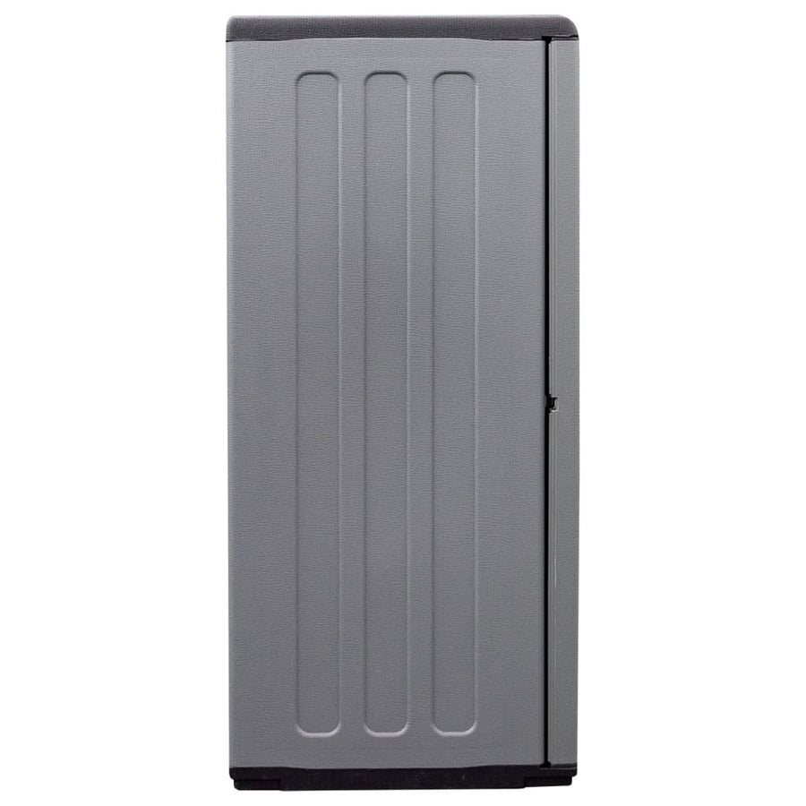 Tuinkast 102x37x84 cm polypropeen grijs en zwart