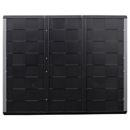 Tuinkast 102x37x84 cm polypropeen grijs en zwart