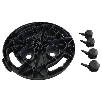 Plantentrolley Met Wielen 170 Kg Diameter 30 Cm Zwart