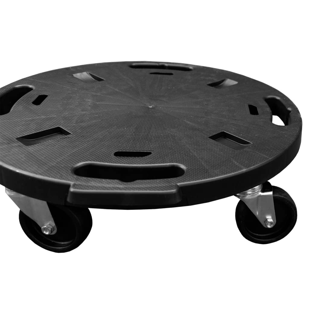 Plantentrolley Met Wielen 275 Kg Diameter 40 Cm Zwart 1