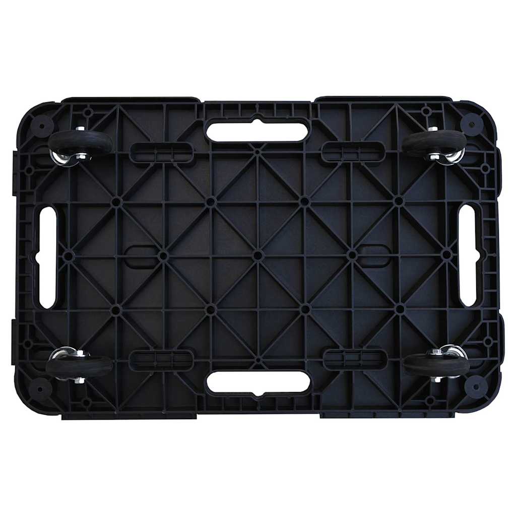 Transporttrolley 58x38x12 cm PP zwart
