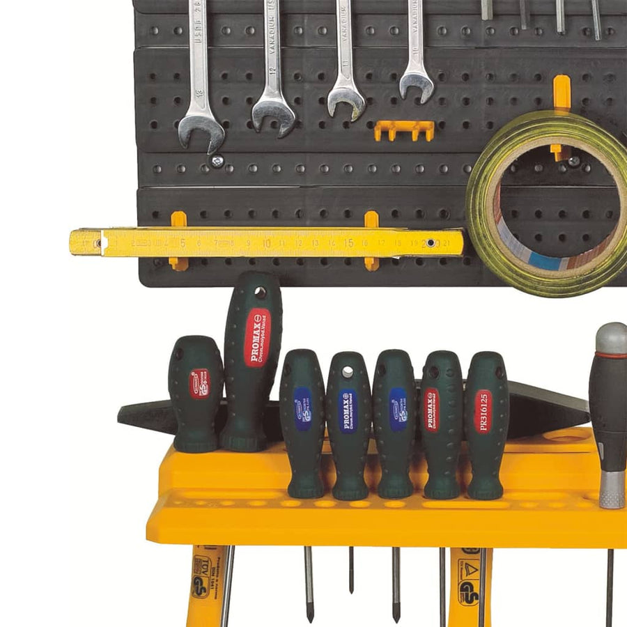 Gereedschapswand 26 gereedschapshouders 646x385 mm polypropeen
