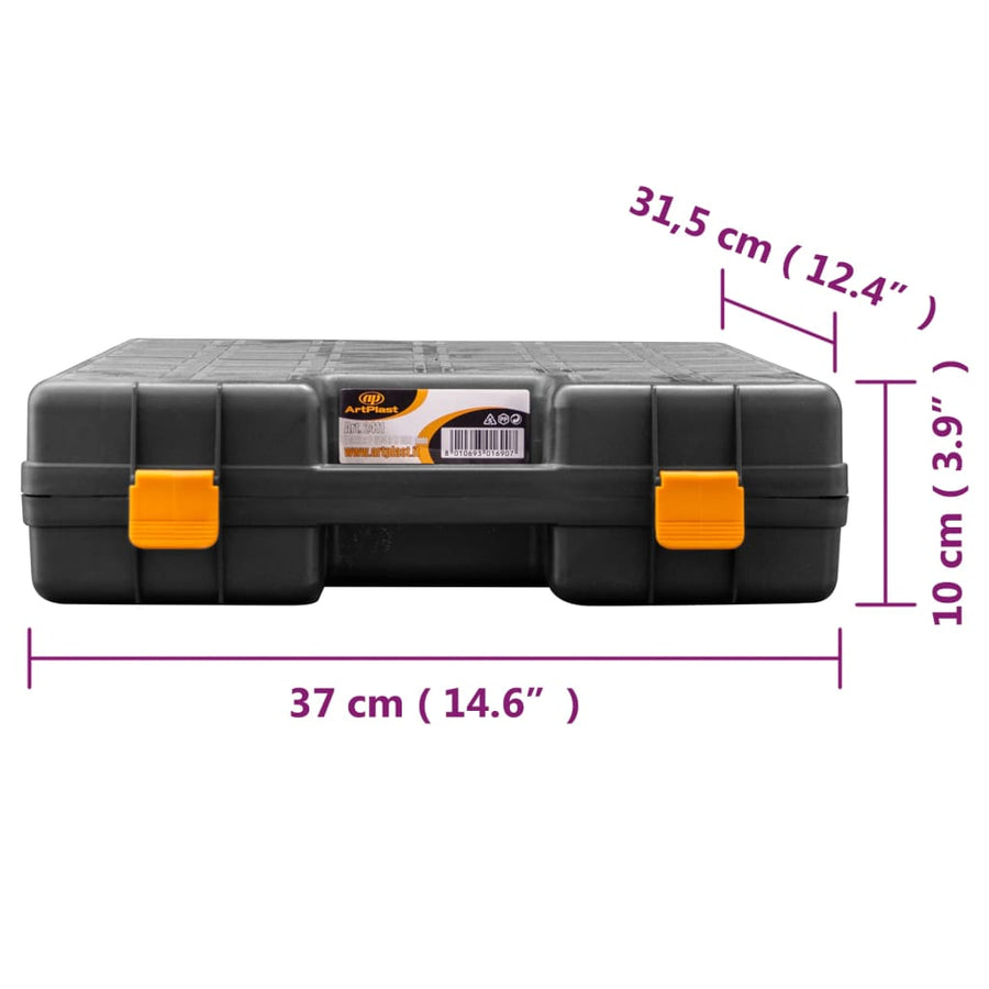 Machinekoffers 2 st universeel met schuimrubber polypropeen