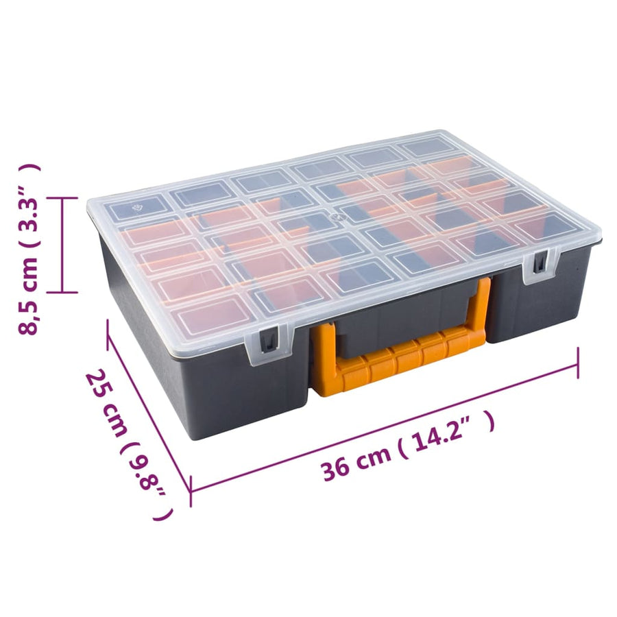 Assortimentsdozen 2 St Met Verdelers 360X250X85 Mm Polypropeen