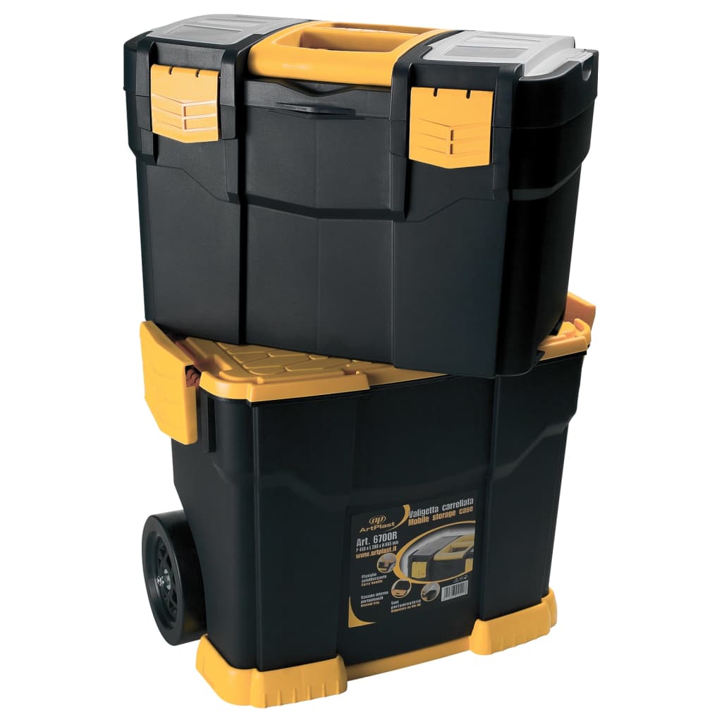 Gereedschapskoffer op wielen 460x280x677 mm polypropeen