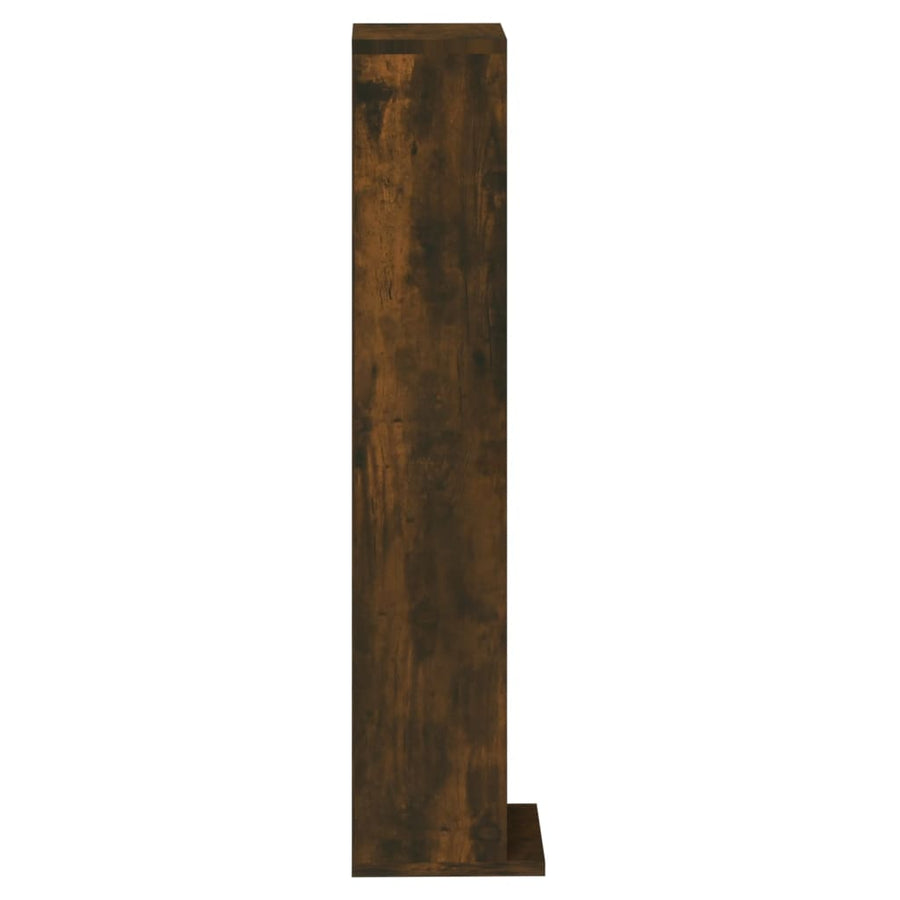 Cd-kast 21x20x88 cm bewerkt hout gerookt eikenkleurig Gerookt eiken
