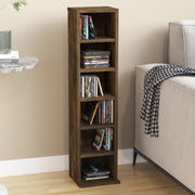 Cd-kast 21x20x88 cm bewerkt hout gerookt eiken