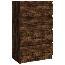 Dressoir 60X35X98,5 Cm Bewerkt Hout Kleurig Gerookt eiken