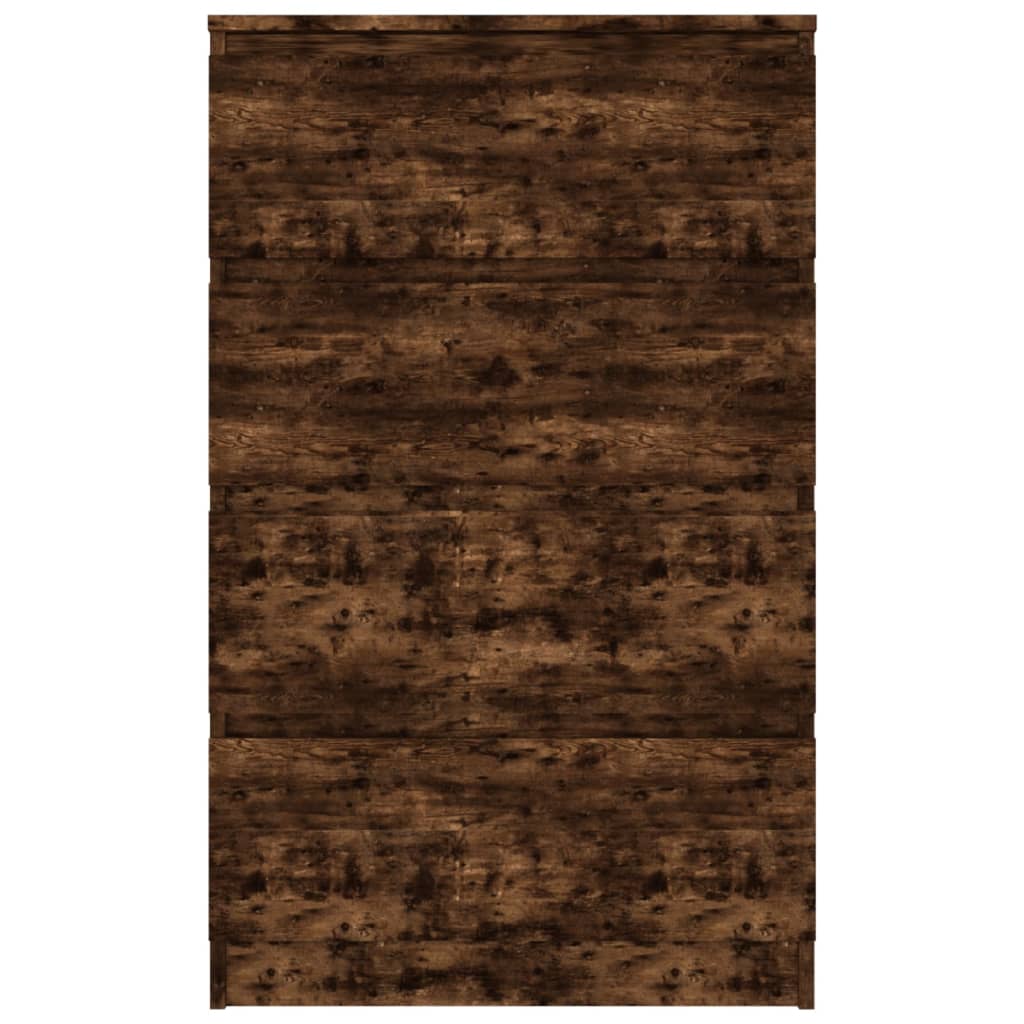 Dressoir 60X35X98,5 Cm Bewerkt Hout Kleurig Gerookt eiken