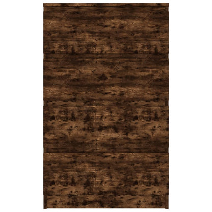 Dressoir 60X35X98,5 Cm Bewerkt Hout Kleurig Gerookt eiken