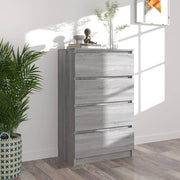 Dressoir 60x35x98,5 cm bewerkt hout grijs