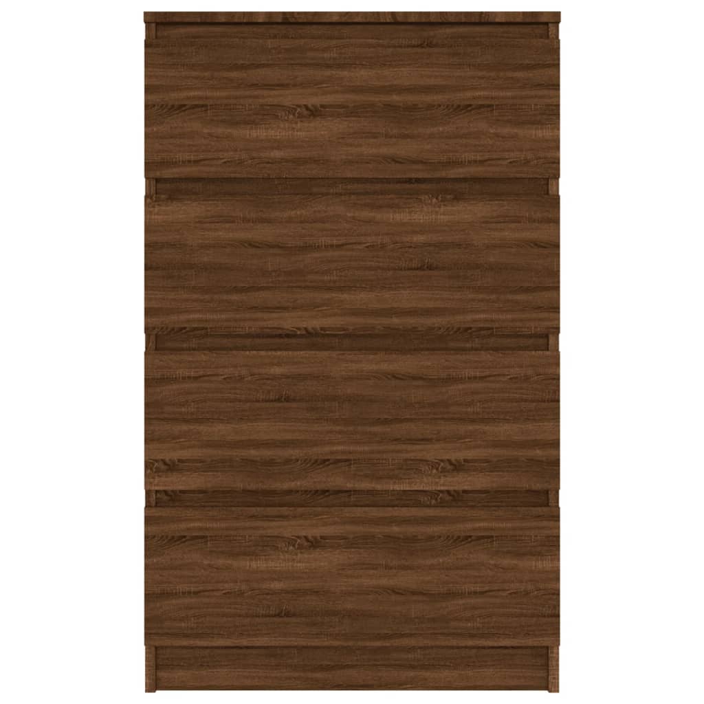 Dressoir 60X35X98,5 Cm Bewerkt Hout bruin eikenkleur