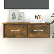 Wandkast 60x26x18,5 cm bewerkt hout gerookt eiken