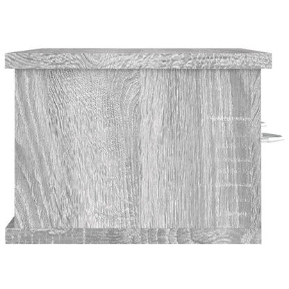 Tv-Wandmeubel 60X26X8,5 Cm Bewerkt Hout Eiken Grijs sonoma