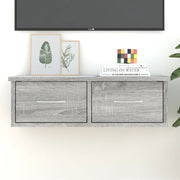 Tv-wandmeubel 60x26x18,5 cm bewerkt hout grijs