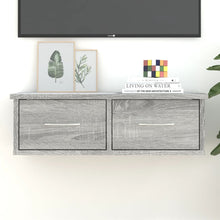 Tv-Wandmeubel 60X26X8,5 Cm Bewerkt Hout Eiken Grijs sonoma