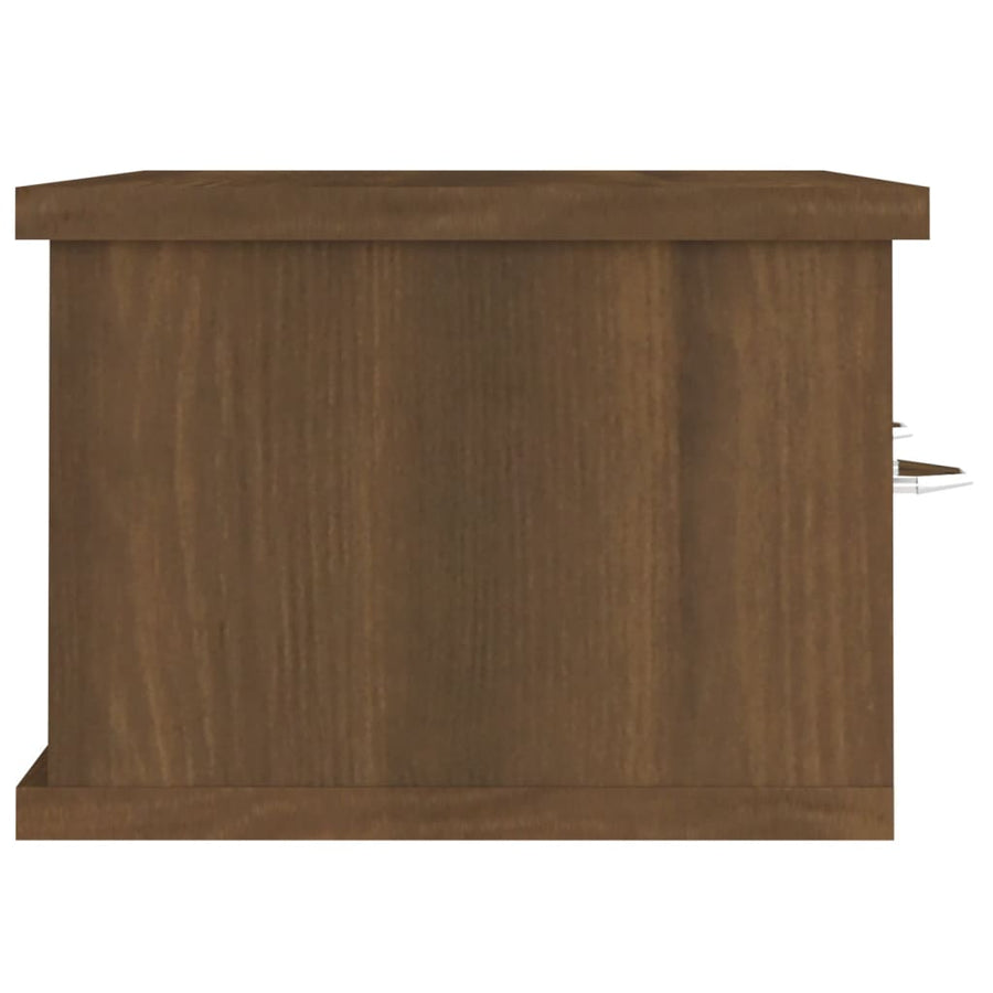 Wandkast 60X26X8,5 Cm Bewerkt Hout bruin eikenkleur