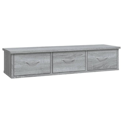 Wandkast 88x26x18,5 cm bewerkt hout grijs sonoma eikenkleurig Grijs sonoma