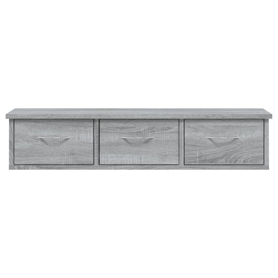 Wandkast 88x26x18,5 cm bewerkt hout grijs sonoma eikenkleurig Grijs sonoma
