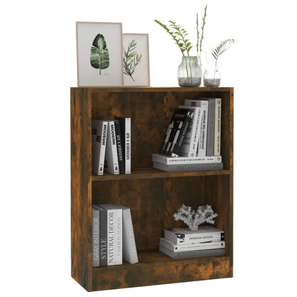 Boekenkast Bewerkt Hout Kleurig 60 x 24 x 76 cm Gerookt eiken