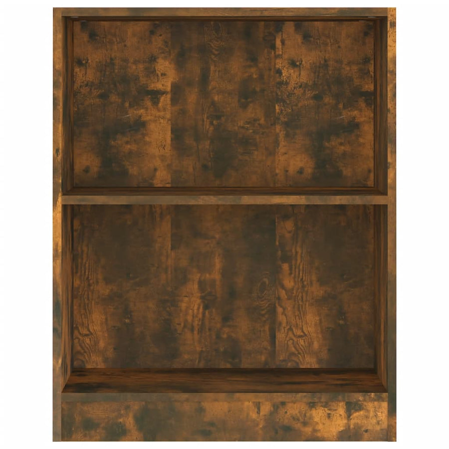 Boekenkast Bewerkt Hout Kleurig 60 x 24 x 76 cm Gerookt eiken