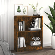 Boekenkast 60x24x76 cm bewerkt hout gerookt eiken