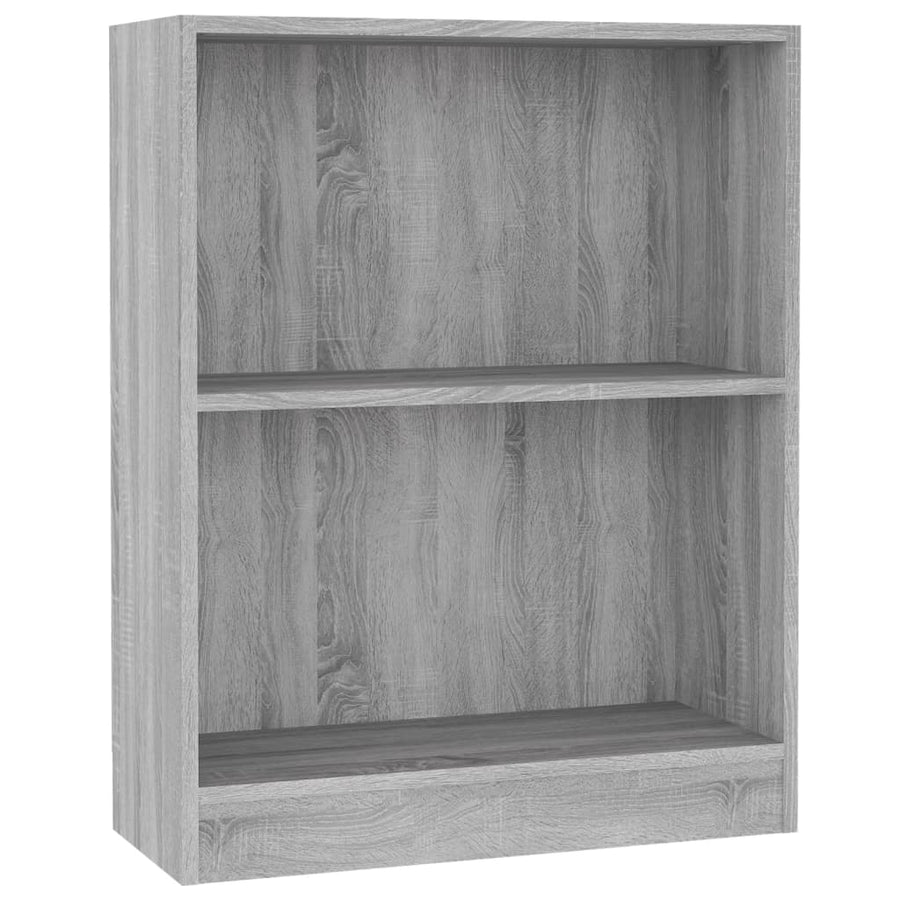 Boekenkast Bewerkt Hout Eikenkleurig 60 x 24 x 76 cm Grijs sonoma
