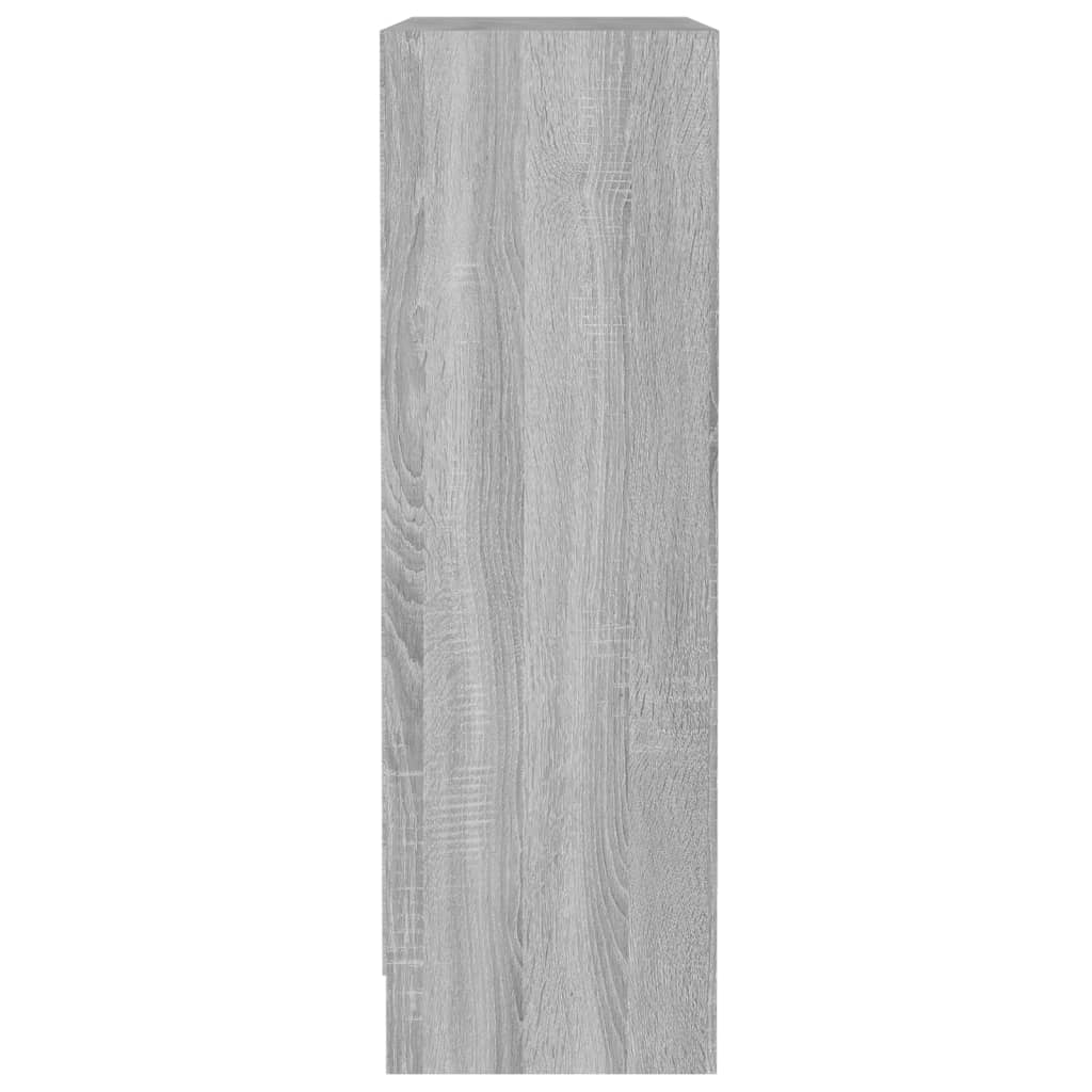 Boekenkast Bewerkt Hout Eikenkleurig 60 x 24 x 76 cm Grijs sonoma