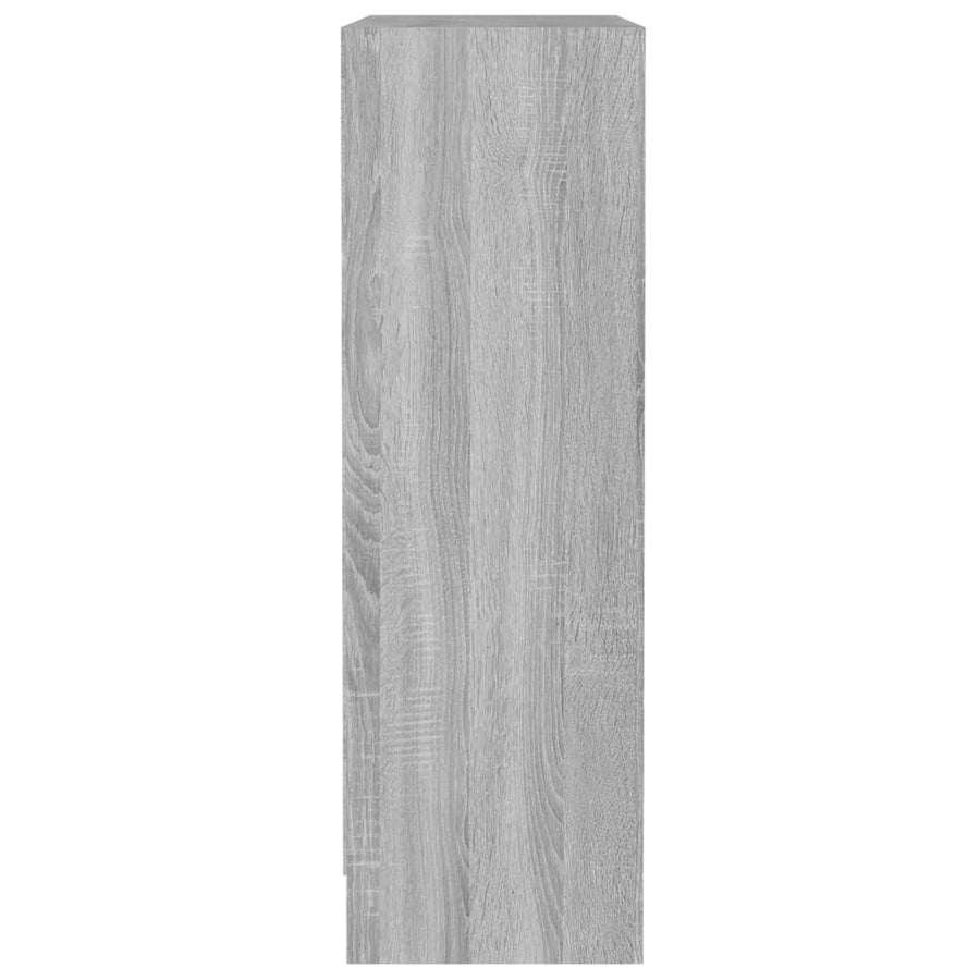 Boekenkast Bewerkt Hout Eikenkleurig 60 x 24 x 76 cm Grijs sonoma