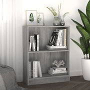 Boekenkast 60x24x76 cm grijs sonoma eiken bewerkt hout